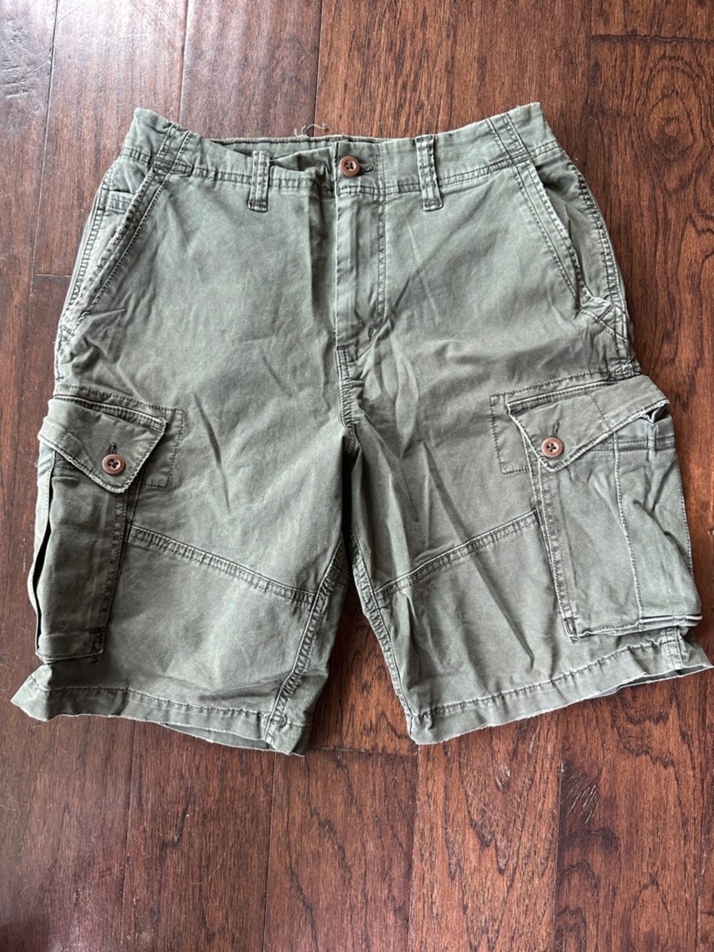 American Eagle Outfitters Olive Cargo Utility Shorts
